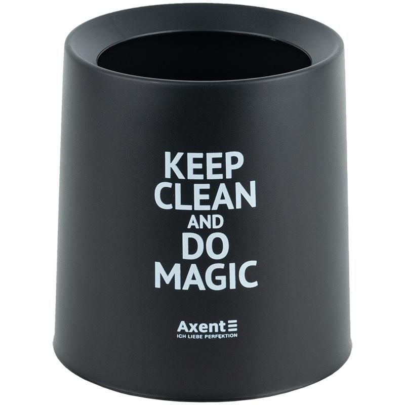 Набір настільний Контейнер для сміття круглий чорний 2131-01 Axent