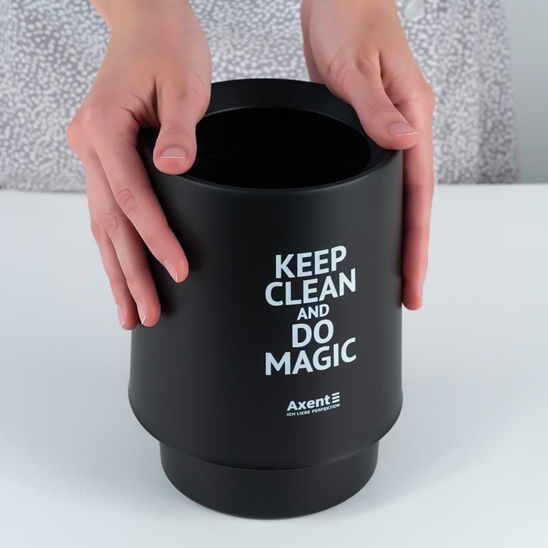 Набір настільний Контейнер для сміття круглий чорний 2131-01 Axent