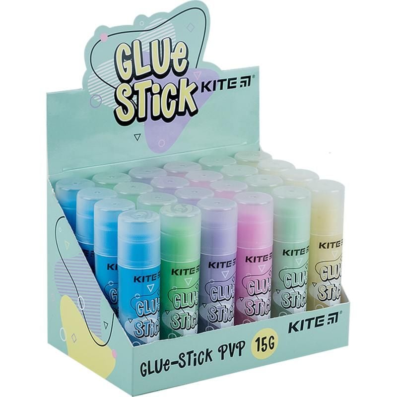 Клей олівець PVP 15 г Colorful (24 шт/уп) K24-1132 Kite