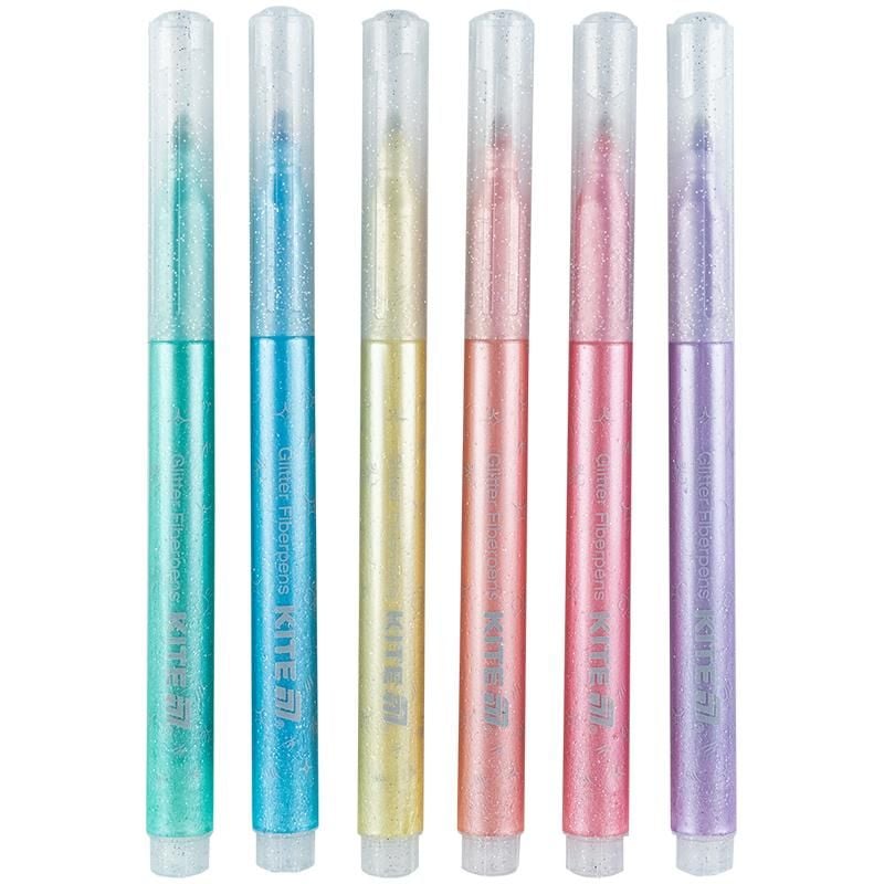 Фломастери з блискітками 6 кол Creative пастель K-1148 Kite