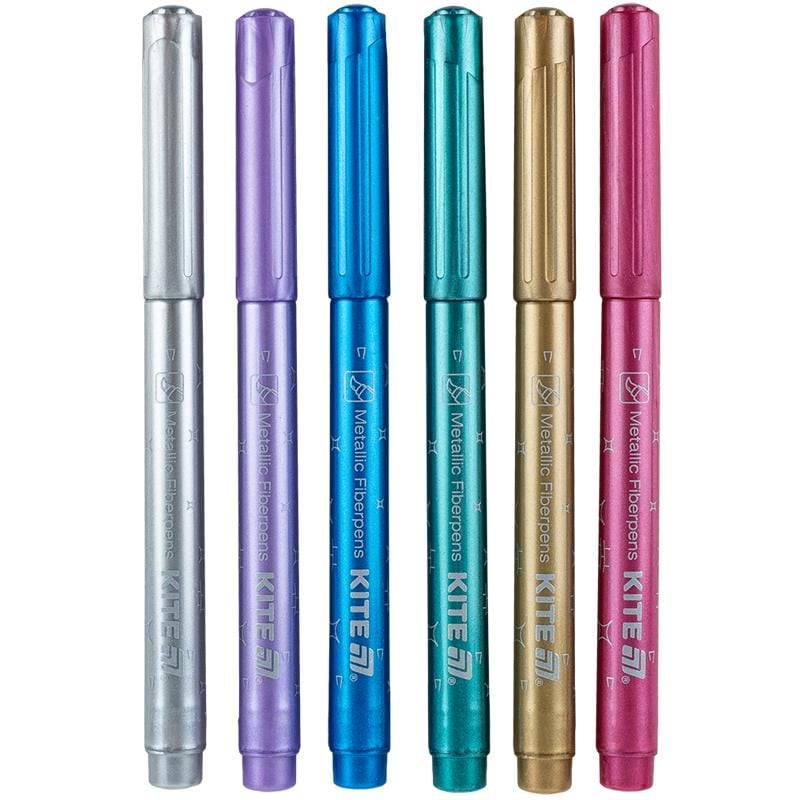 Фломастери браш металізовані 6 кол Creative K-1149 Kite