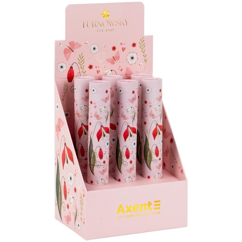 Ручка подарункова кулькова, металевий корпус, подарунковий тубус Secret Garden AB1177-02-TR Axent