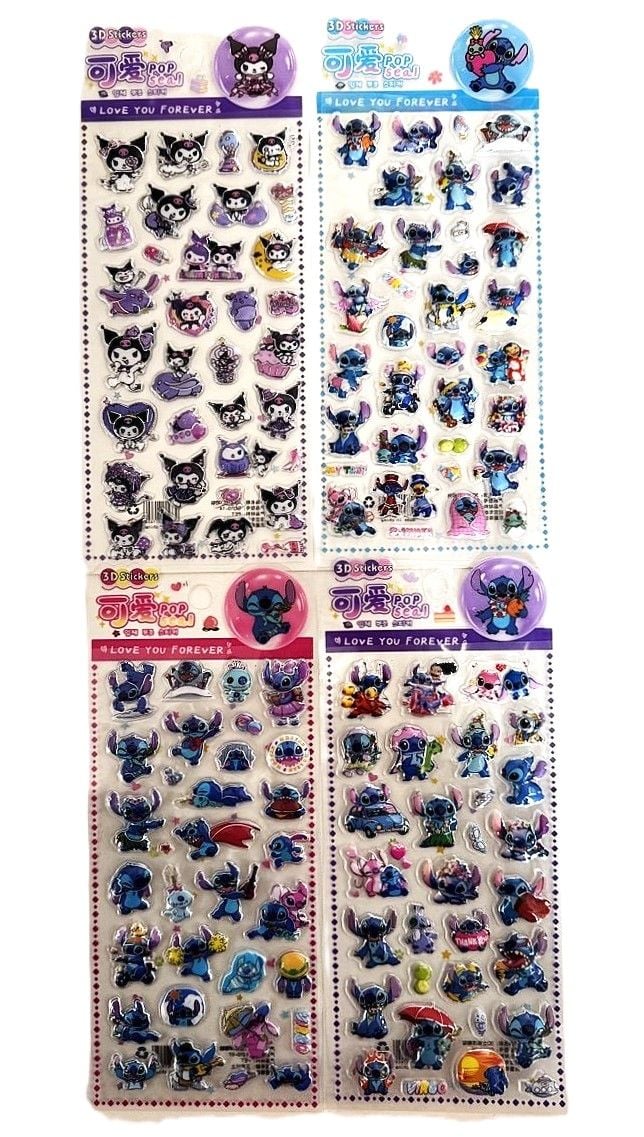 Наліпки 22*10 см на прозорому планшеті об'ємні (10 шт/уп) QQ10 (SA-0492) Імпорт