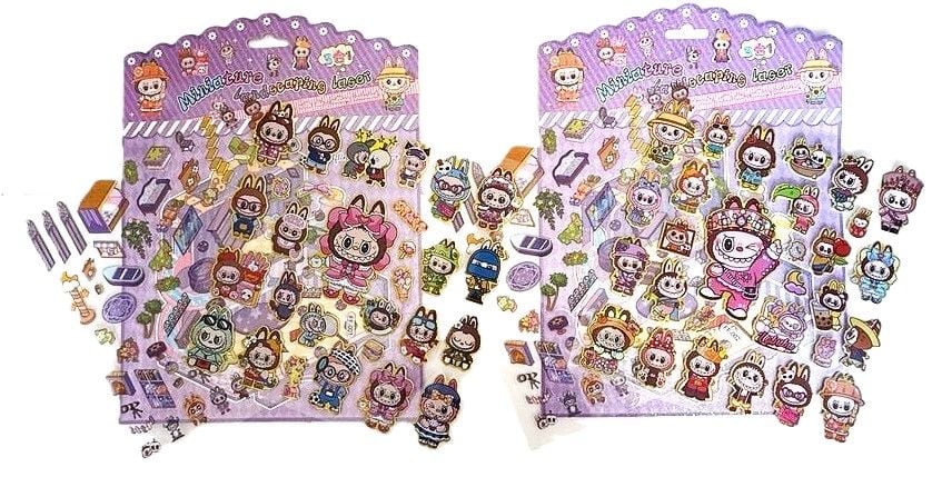 Наліпки міні гра 20*27 см прозорі 3 арк (10 шт/уп) FF (SA-0495) Імпорт