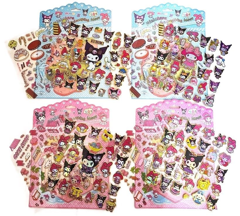 Наліпки міні гра 20*27 см прозорі 3 арк (10 шт/уп) FF (SA-0495) Імпорт