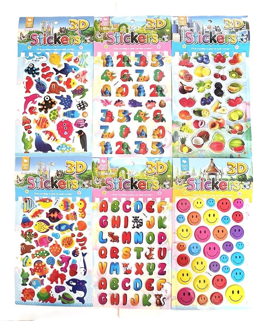 Наліпки 15*28 см з розмальовкою (20 шт/уп) HR88 (SA-0498) Імпорт