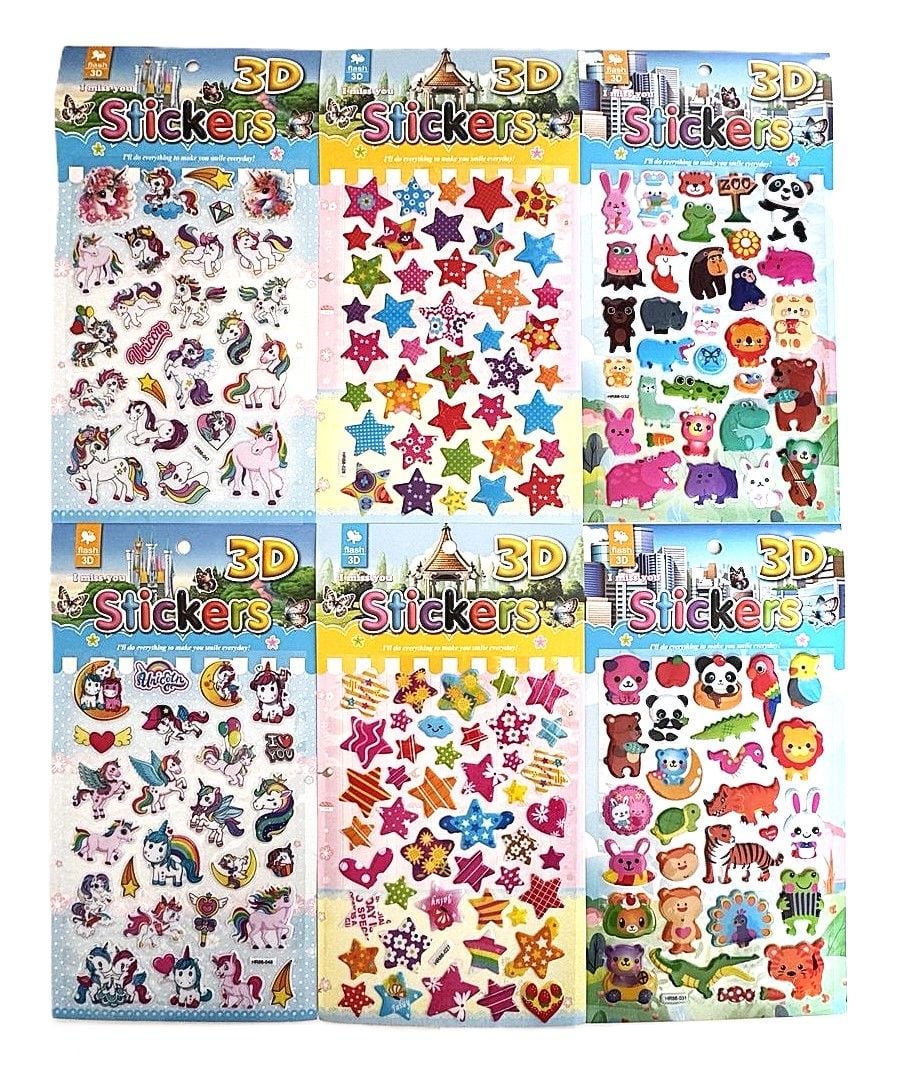 Наліпки 15*28 см з розмальовкою (20 шт/уп) HR88 (SA-0498) Імпорт