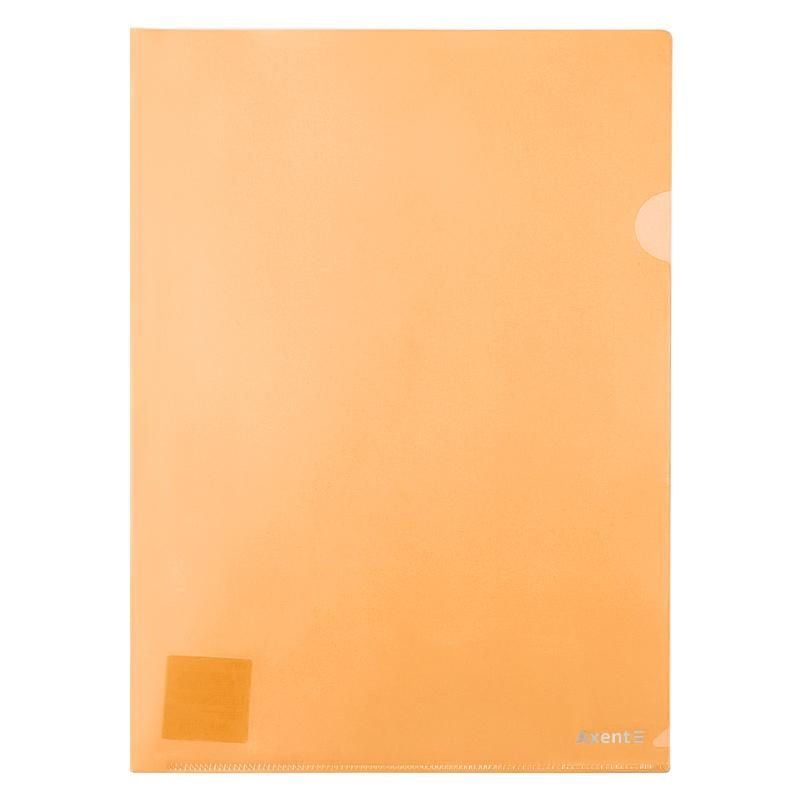Папка куточок А4 помаранчева (10 шт/уп) 1434-28 Axent