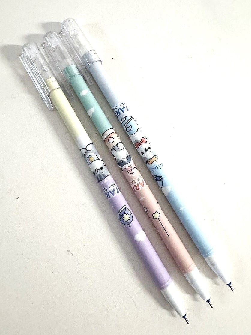 Ручка пиши/стирай гелева 0,5 мм синя Starry Sky Cat (12 шт/уп) GP-7899 (SA-0460) Ouzhiya