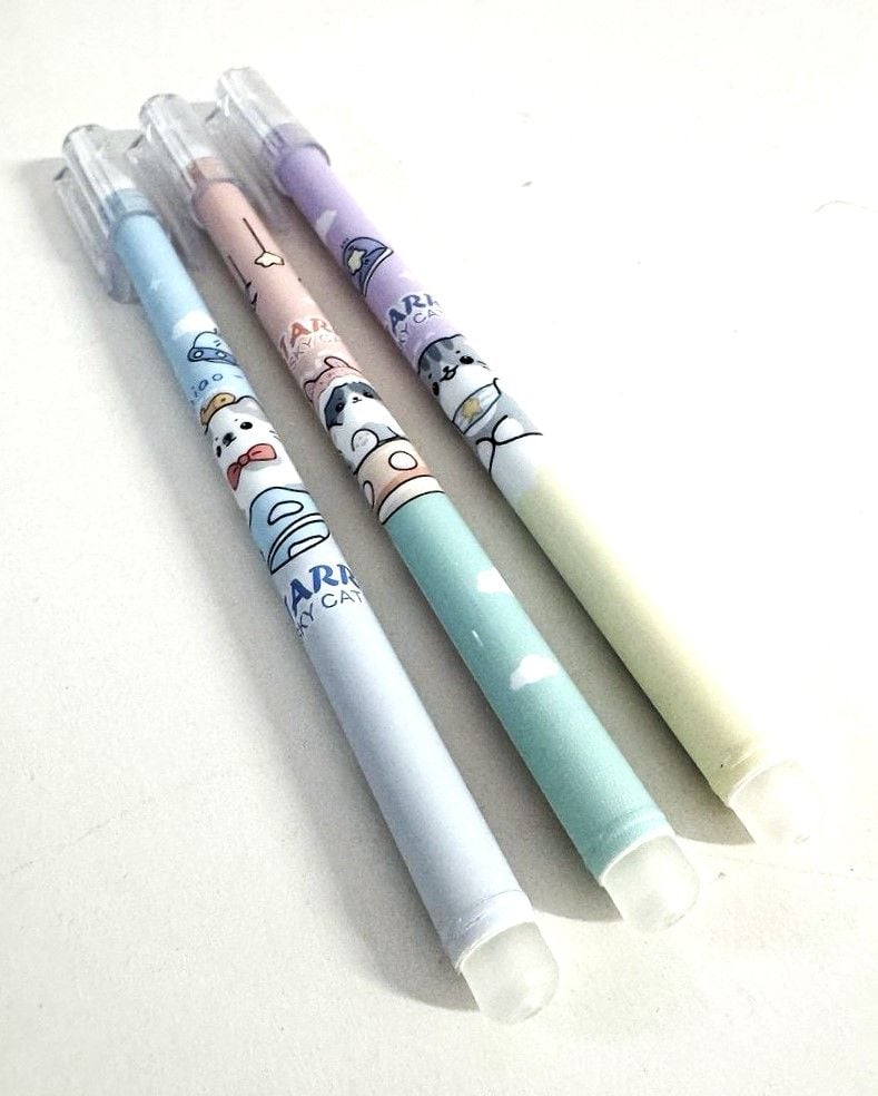 Ручка пиши/стирай гелева 0,5 мм синя Starry Sky Cat (12 шт/уп) GP-7899 (SA-0460) Ouzhiya