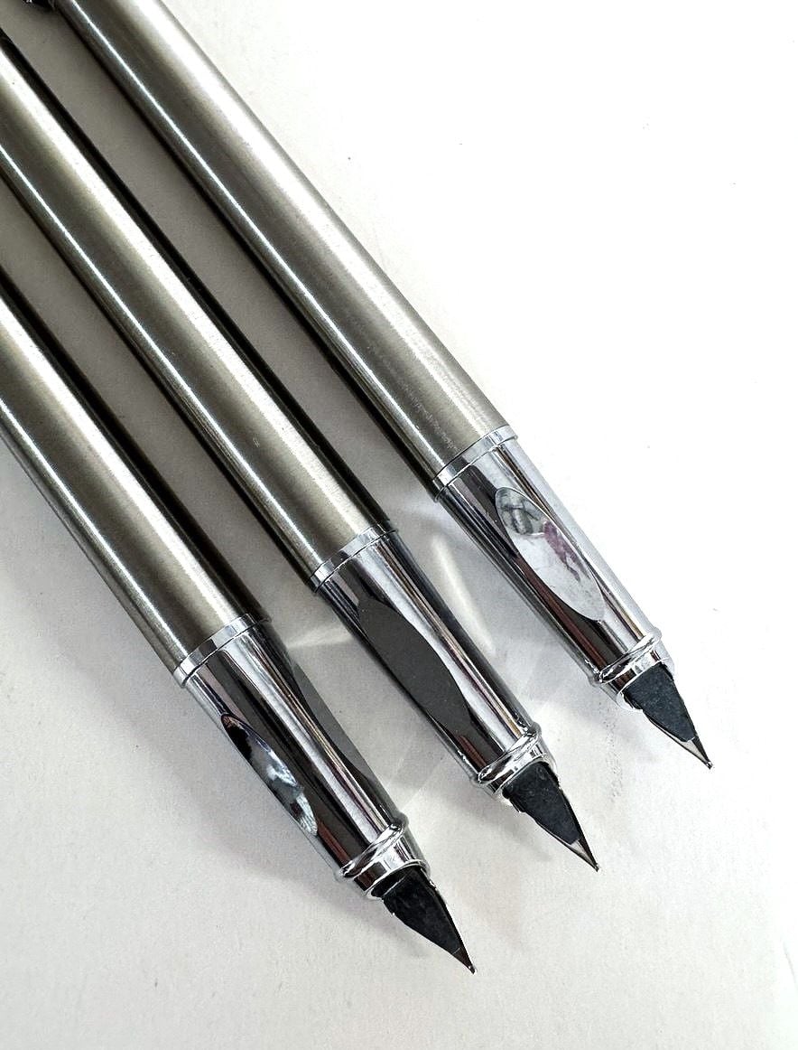 Ручка пір'яна металева срібний корпус (15 шт/уп) 732 Китай