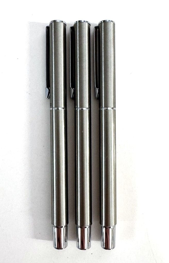 Ручка пір'яна металева срібний корпус (15 шт/уп) 732 Китай