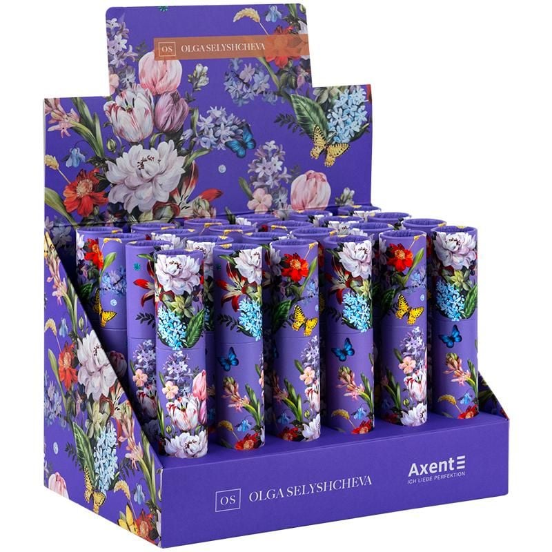 Ручка подарункова кулькова в футлярі синя Olga Selyshcheva Secret (24 шт/уп) AB1098-05-02 Axent