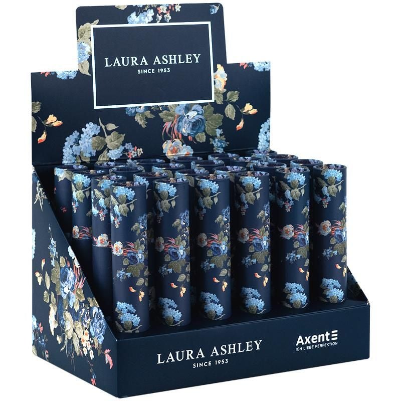 Ручка подарункова кулькова в футлярі синя Laura Ashley Gorgeous (24 шт/уп) AB1098-02-02 Axent