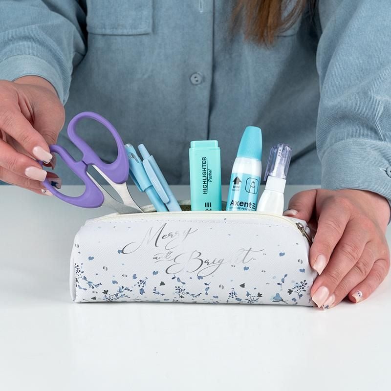 Пенал тубус Flower Symphony-1 білий 1456-1 Axent