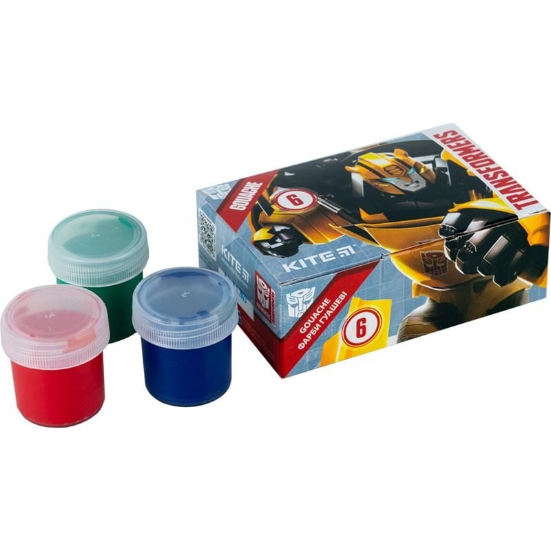 Фарби гуаш 6 кол Transformers TF23-062 Kite