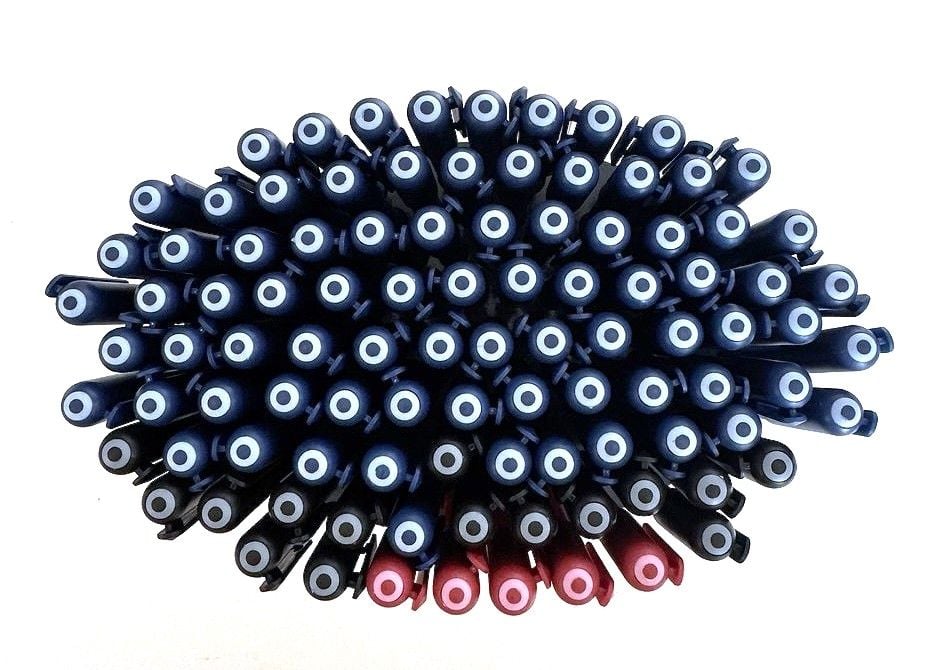 Ручка масляна 0.7 мм синя, чорна, червона (Індія) (100 шт/уп) PENZO-X RADIUS