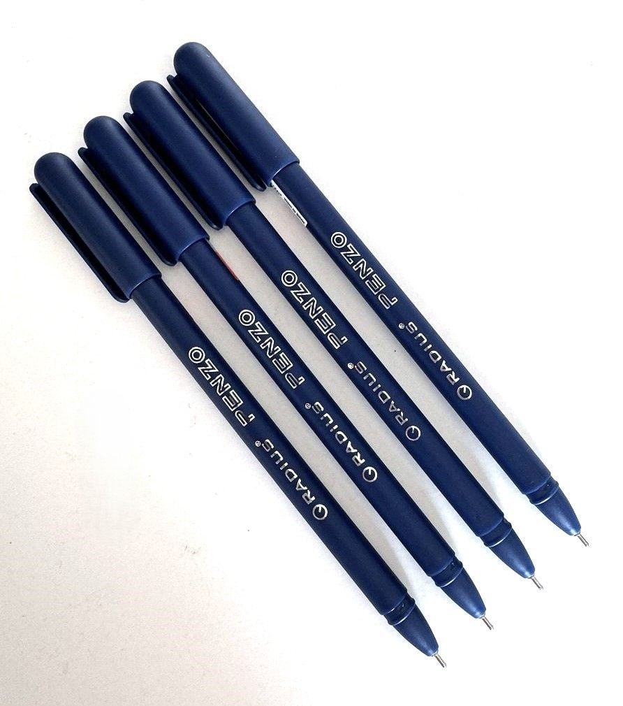 Ручка масляна 0.7 мм синя (Індія) (50 шт/уп) PENZO RADIUS