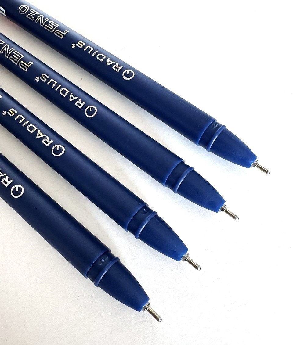 Ручка масляна 0.7 мм синя (Індія) (50 шт/уп) PENZO RADIUS