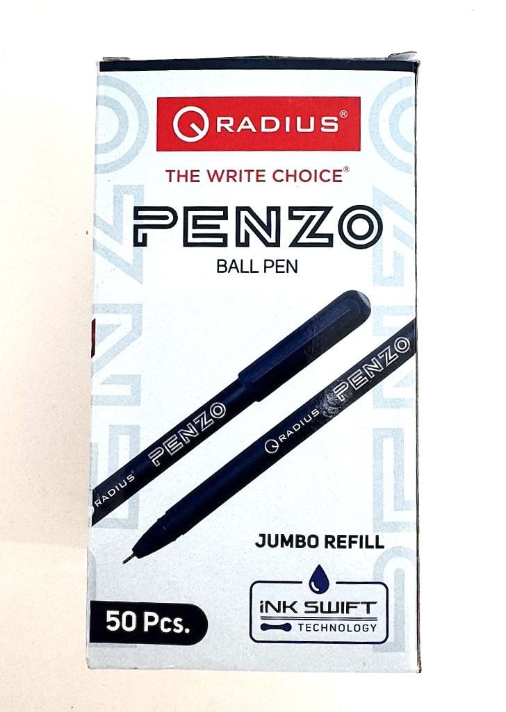 Ручка масляна 0.7 мм синя (Індія) (50 шт/уп) PENZO RADIUS