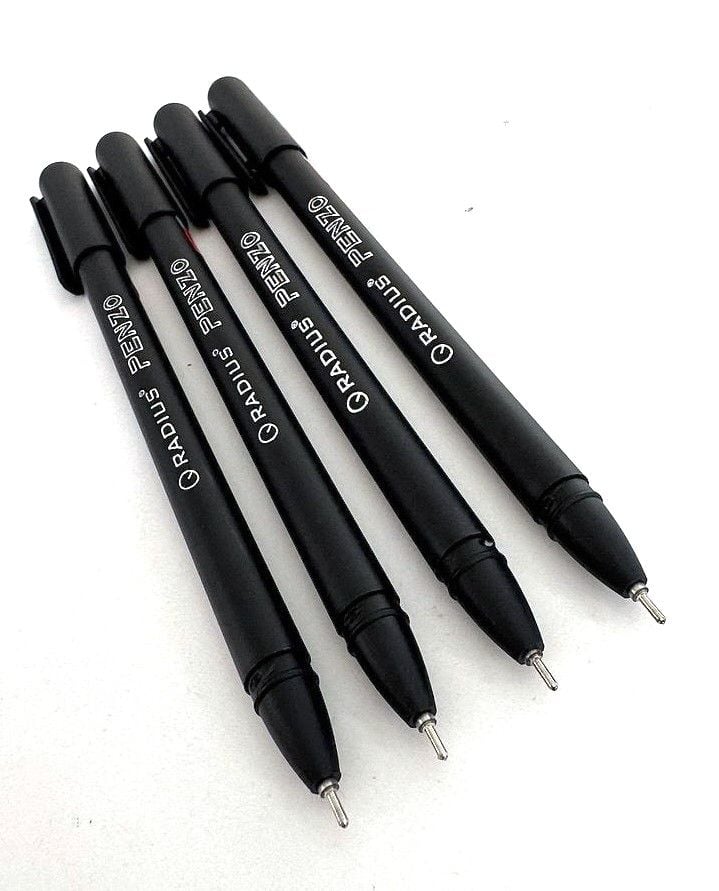 Ручка масляна 0.7 мм чорна (Індія) (50 шт/уп) PENZO RADIUS