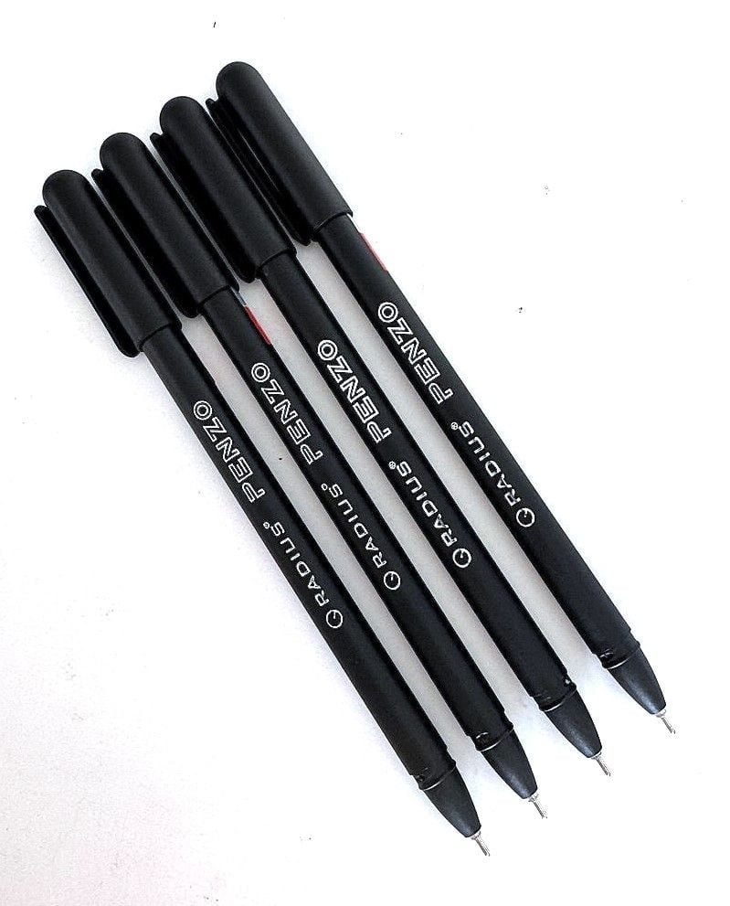 Ручка масляна 0.7 мм чорна (Індія) (50 шт/уп) PENZO RADIUS