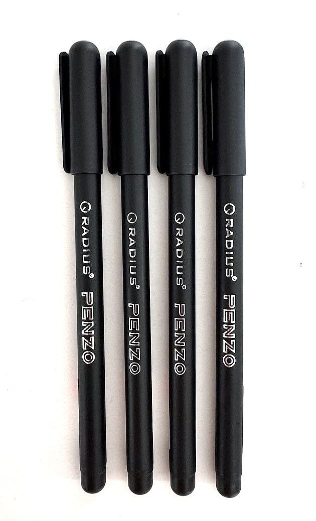 Ручка масляна 0.7 мм чорна (Індія) (50 шт/уп) PENZO RADIUS