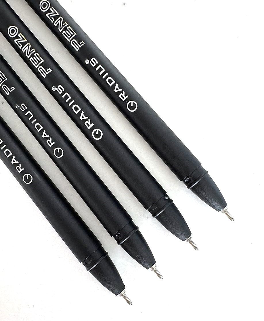 Ручка масляна 0.7 мм чорна (Індія) (50 шт/уп) PENZO RADIUS