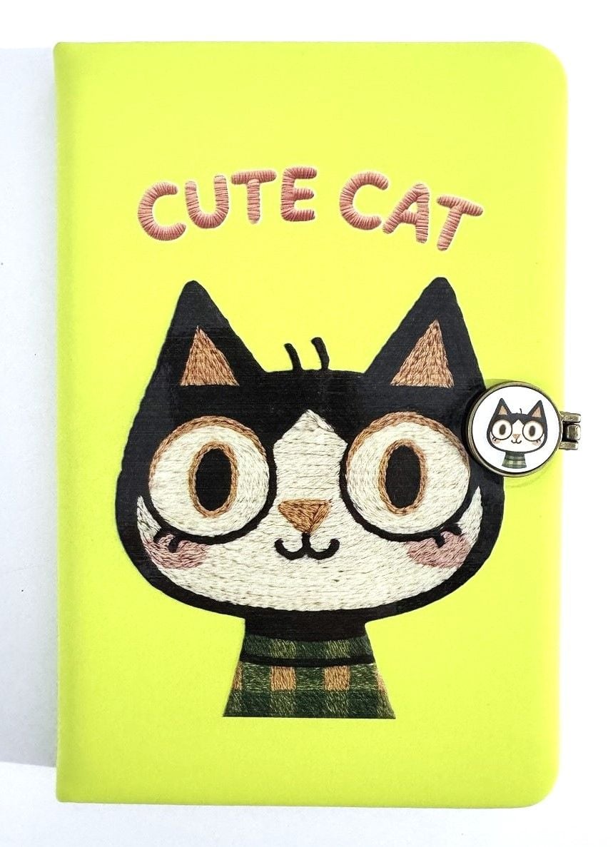Блокнот А5 на магніті 80 арк лінія Cute Cat 763883ML MALEVARO