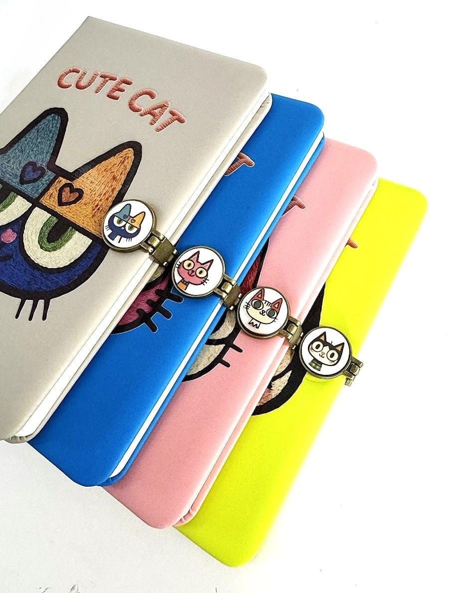 Блокнот А5 на магніті 80 арк лінія Cute Cat 763883ML MALEVARO