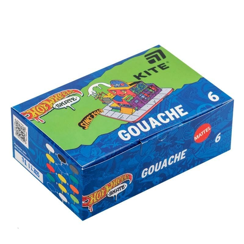 Фарби гуаш 6 кол 20 мл Hot Wheels (24 шт/уп) HW25-062 Kite