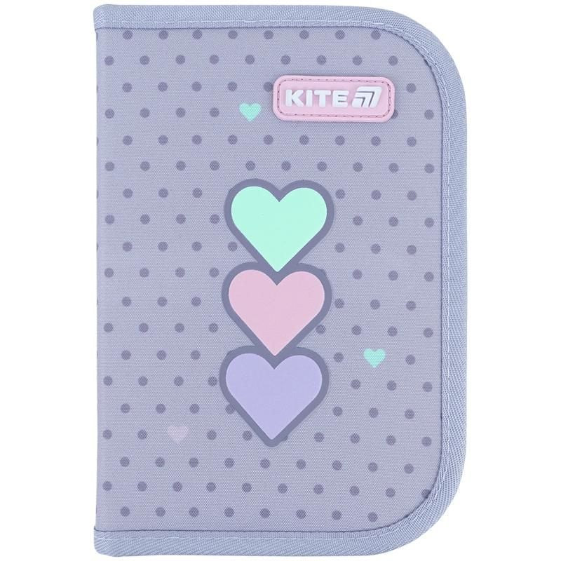 Пенал 1 відділення 1 відворот Lovely сіро-бузковий K26-621-3 Kite