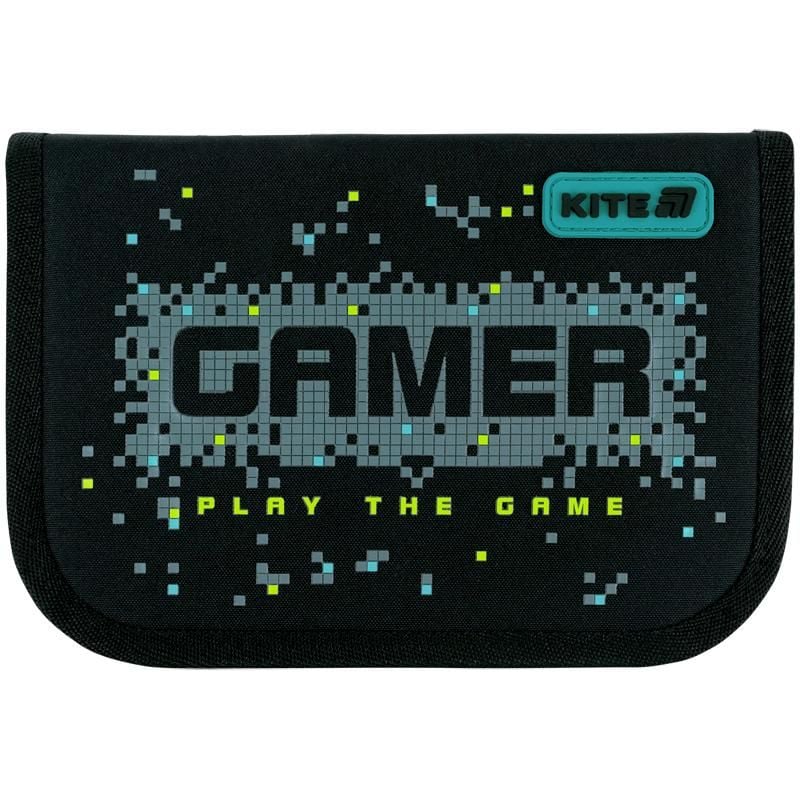 Пенал 1 відділення 1 відворот Play the Game чорний K26-621-8 Kite