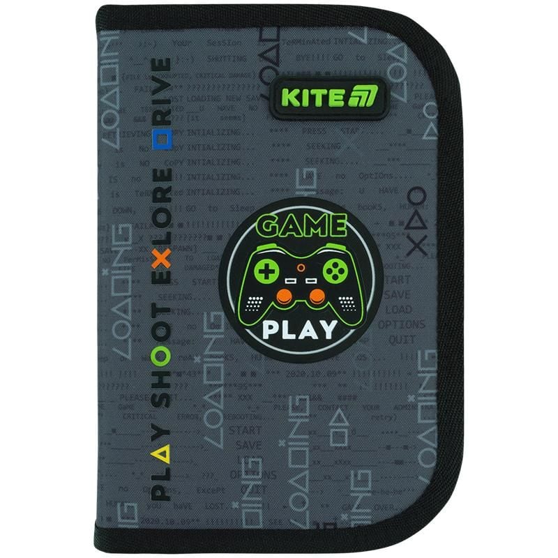 Пенал 1 відділення 2 відворота Good Game сірий K26-622-2 Kite