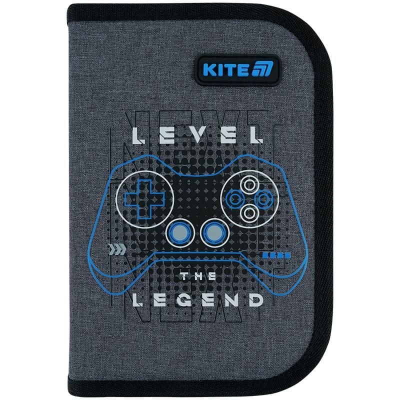 Пенал 1 відділення 2 відворота Level UP сірий K26-622-6 Kite