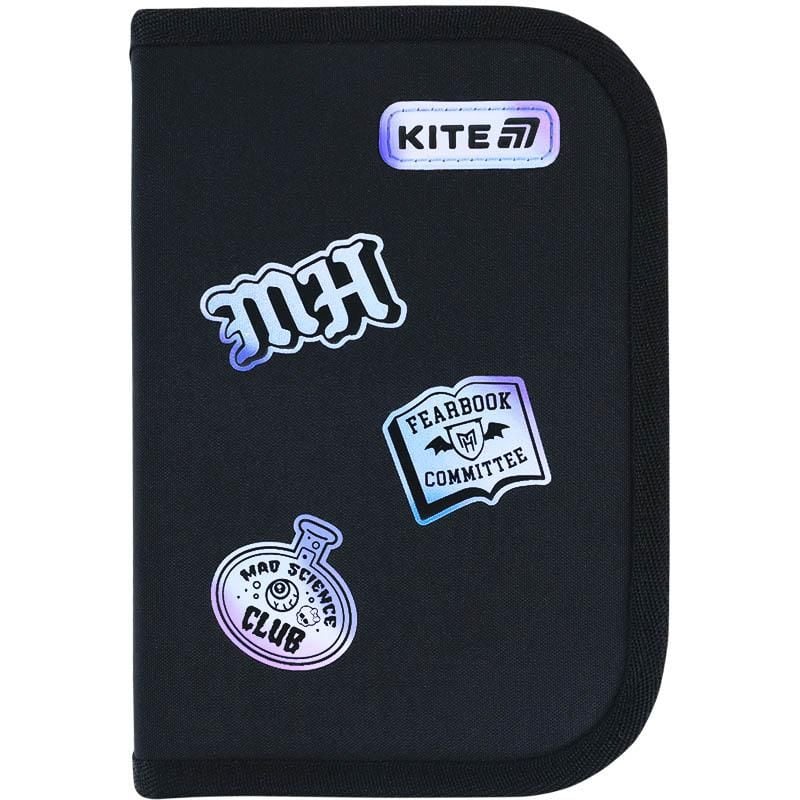 Пенал 1 відділення 2 відворота Monster High чорний MH26-622 Kite