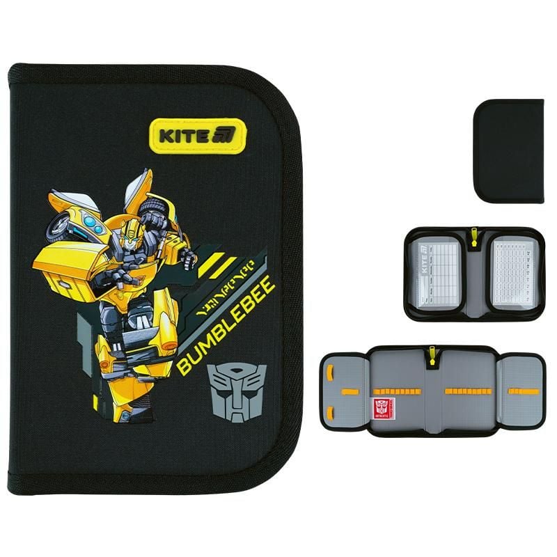 Пенал 1 відділення 2 відворота Transformers чорний TF26-622 Kite