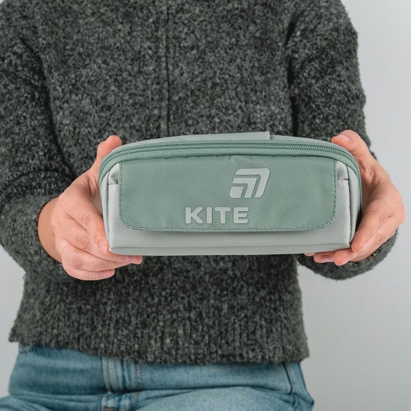 Пенал косметичка 1 відділення 2 кишені оливковий K26-2702-3 Kite