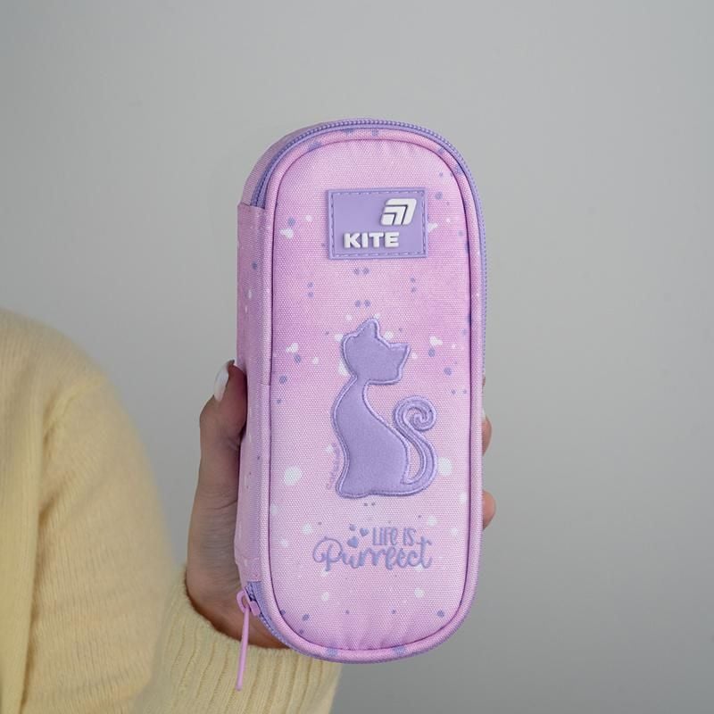 Пенал 1 відділення+ органайзер Catsline рожевий K26-599-1 Kite