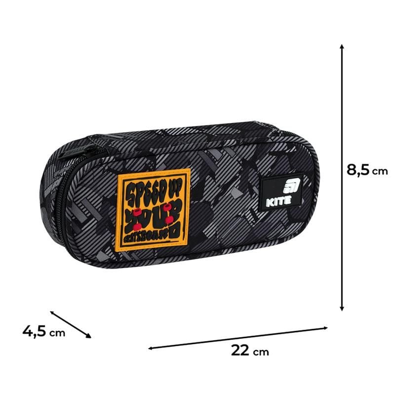Пенал 1 відділення+ органайзер Freestyle сірий K26-599-20 Kite