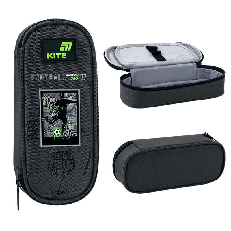 Пенал 1 відділення+ органайзер Goal сірий K26-599-4 Kite
