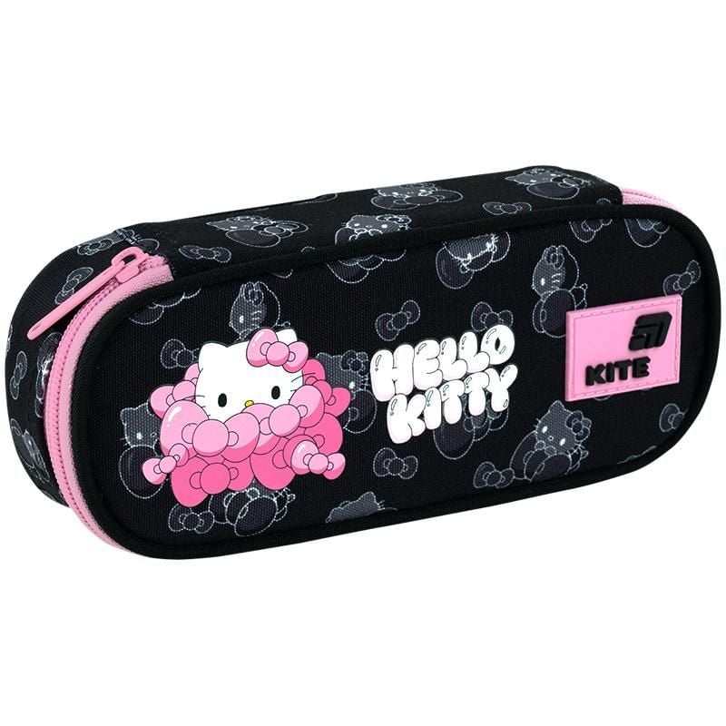 Пенал 1 відділення+ органайзер Hello Kitty чорний HK26-599-1 Kite