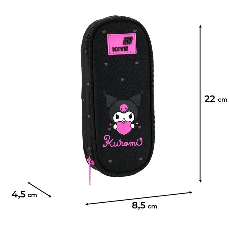 Пенал 1 відділення+ органайзер Hello Kitty Kuromi чорний HK26-599-2 Kite