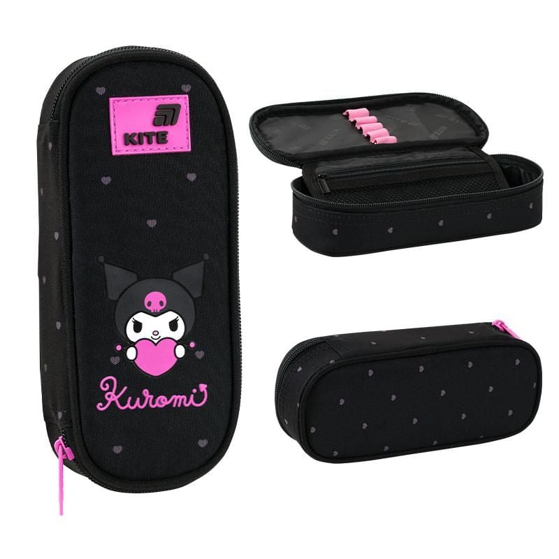 Пенал 1 відділення+ органайзер Hello Kitty Kuromi чорний HK26-599-2 Kite