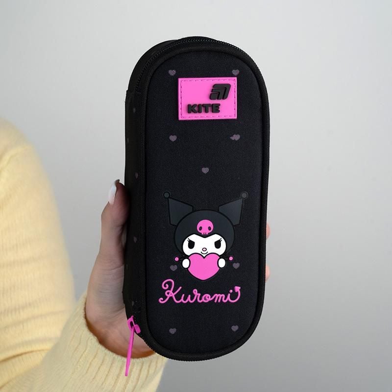 Пенал 1 відділення+ органайзер Hello Kitty Kuromi чорний HK26-599-2 Kite
