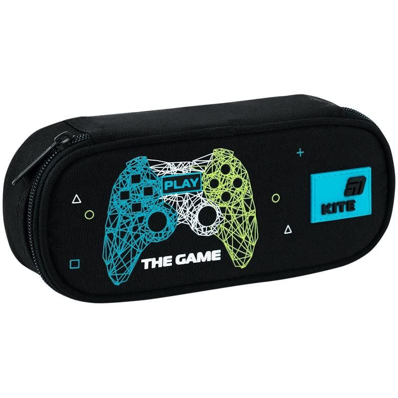 Пенал 1 відділення+ органайзер Play the Game чорний K26-599-8 Kite
