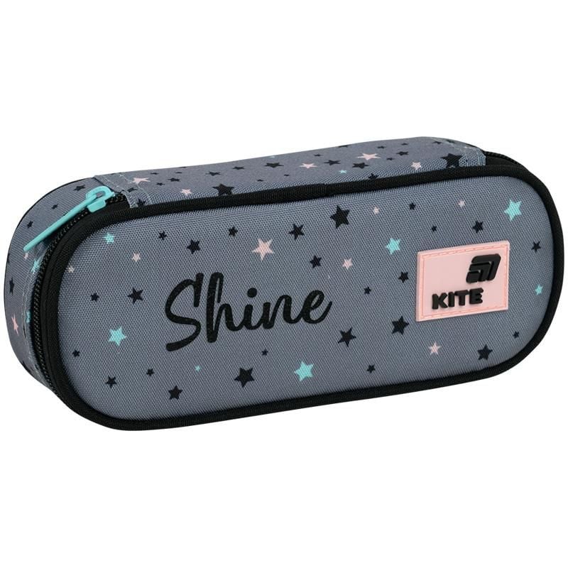 Пенал 1 відділення+ органайзер Shine сірий K26-599-11 Kite