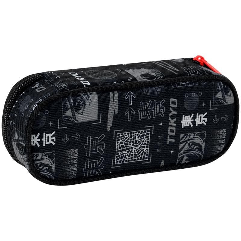 Пенал 1 відділення+ органайзер Tokio чорний K26-599-18 Kite
