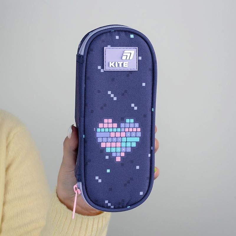Пенал 1 відділення+органайзер Type Love бузковий K26-599-7 Kite