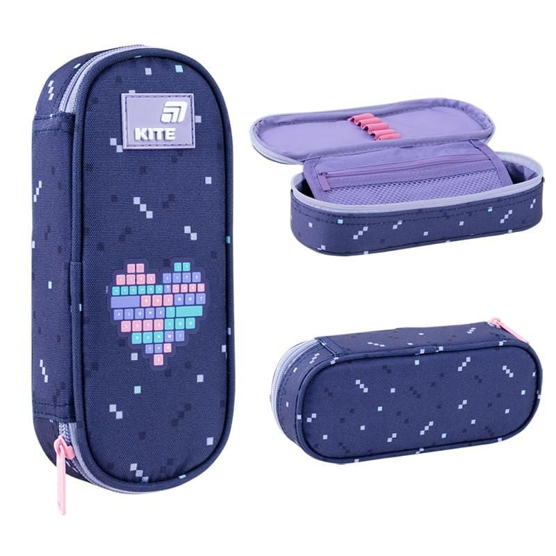 Пенал 1 відділення+органайзер Type Love бузковий K26-599-7 Kite